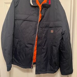 Tommy Hilfiger Black Puffer Jacket with Orange Interior